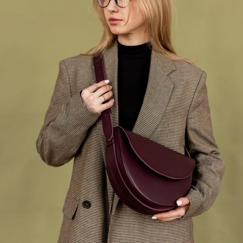 Leather Crossbody Shoulder Bag And Wallet - Picture 8 of 16